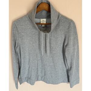 St John's Bay Gray Cowl Neck Long Sleeve Sweater Size Small